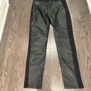 William Rast faux leather moto pants